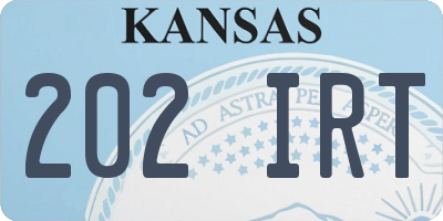 KS license plate 202IRT