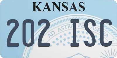 KS license plate 202ISC