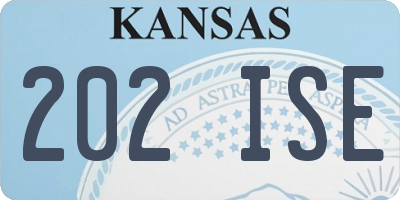 KS license plate 202ISE
