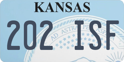 KS license plate 202ISF