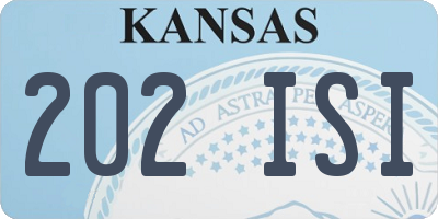 KS license plate 202ISI