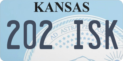 KS license plate 202ISK