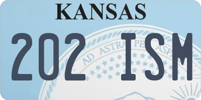 KS license plate 202ISM