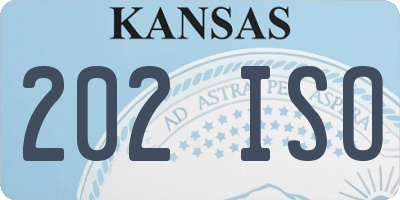 KS license plate 202ISO