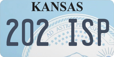 KS license plate 202ISP
