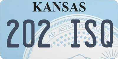 KS license plate 202ISQ