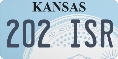 KS license plate 202ISR