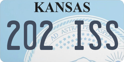 KS license plate 202ISS