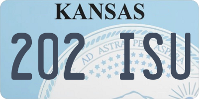KS license plate 202ISU