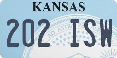 KS license plate 202ISW