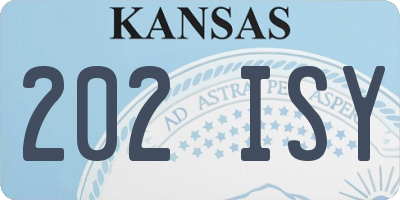 KS license plate 202ISY