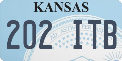 KS license plate 202ITB