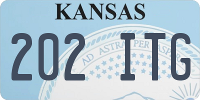 KS license plate 202ITG