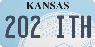 KS license plate 202ITH