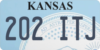 KS license plate 202ITJ