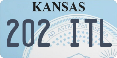 KS license plate 202ITL