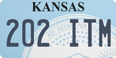 KS license plate 202ITM