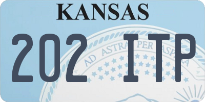 KS license plate 202ITP