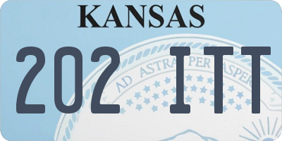 KS license plate 202ITT