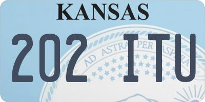 KS license plate 202ITU