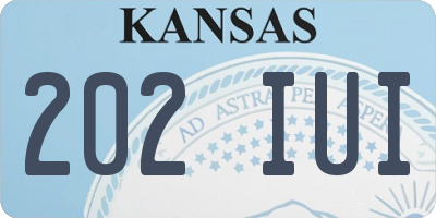 KS license plate 202IUI
