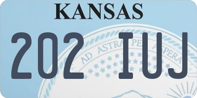 KS license plate 202IUJ