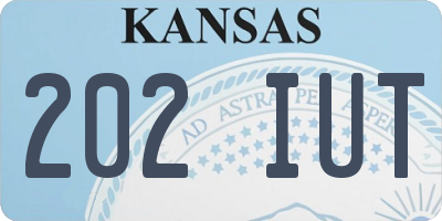 KS license plate 202IUT