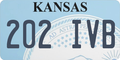 KS license plate 202IVB