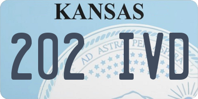 KS license plate 202IVD