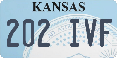 KS license plate 202IVF