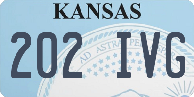 KS license plate 202IVG