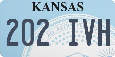 KS license plate 202IVH