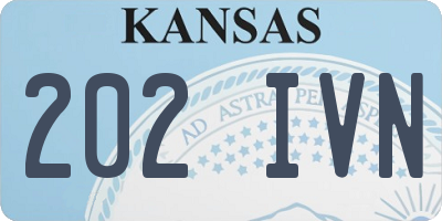 KS license plate 202IVN