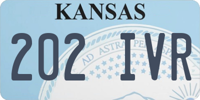 KS license plate 202IVR