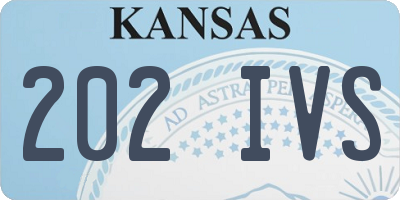 KS license plate 202IVS