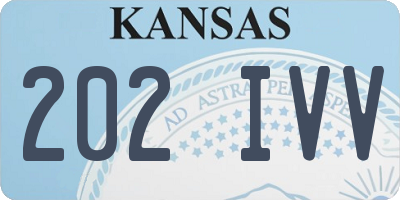 KS license plate 202IVV