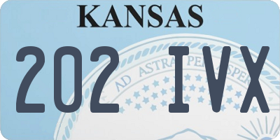KS license plate 202IVX