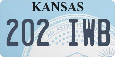 KS license plate 202IWB