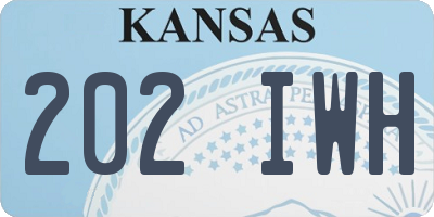 KS license plate 202IWH