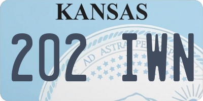 KS license plate 202IWN
