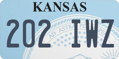 KS license plate 202IWZ