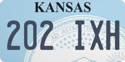 KS license plate 202IXH