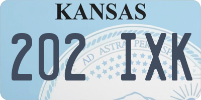 KS license plate 202IXK