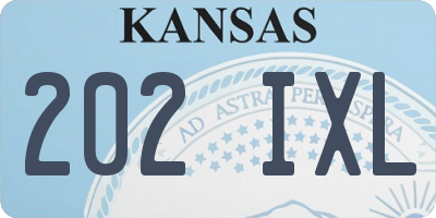 KS license plate 202IXL