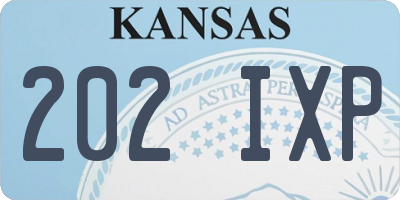 KS license plate 202IXP