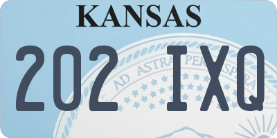 KS license plate 202IXQ