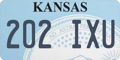 KS license plate 202IXU