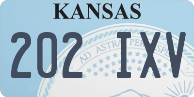 KS license plate 202IXV