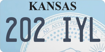 KS license plate 202IYL