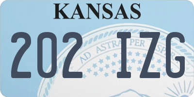KS license plate 202IZG